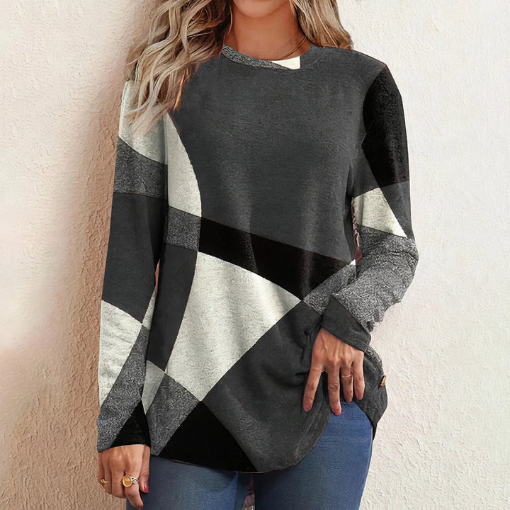 Sassa | Stilfuld Og Behagelig Farveblok Sweater - Freya Kobenhavn