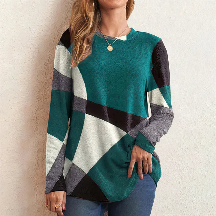 Sassa | Stilfuld Og Behagelig Farveblok Sweater - Freya Kobenhavn