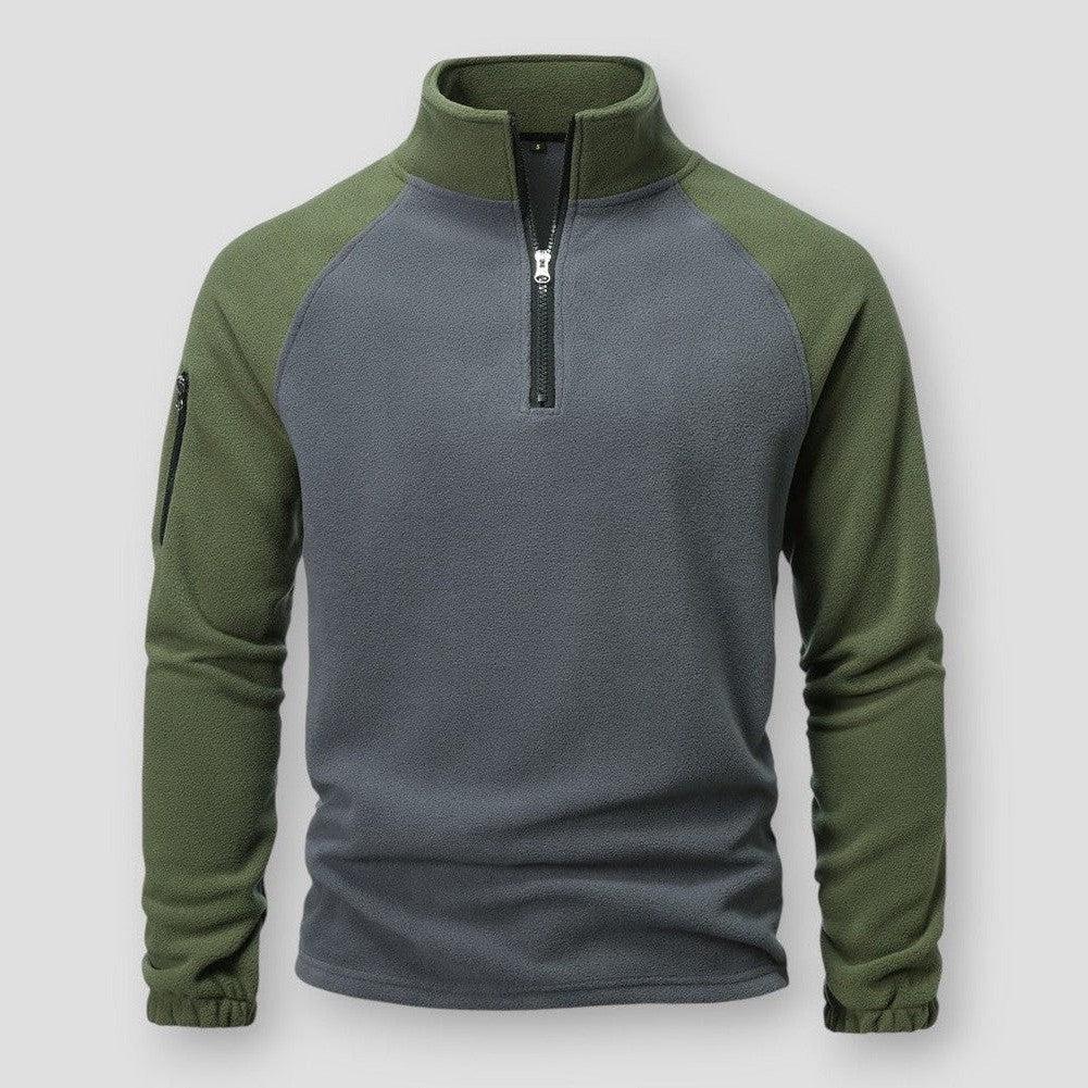 Hemming | Herre Sweatshirt med Lynlås og Kontrastærmer - Freya Kobenhavn