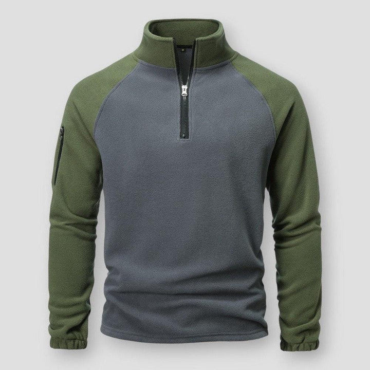 Hemming | Herre Sweatshirt med Lynlås og Kontrastærmer - Freya Kobenhavn