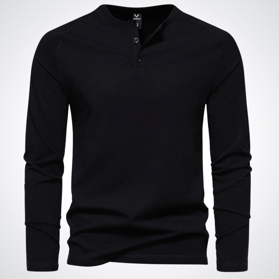 Joachim | Herre Casual Langærmet Henley Shirt - Freya Kobenhavn