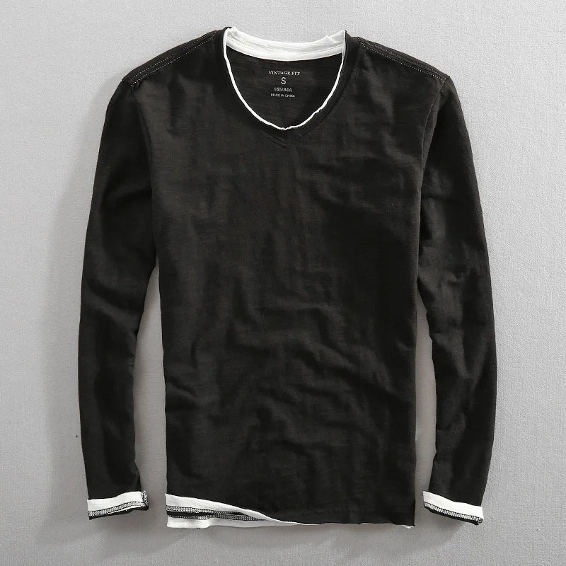 Felix | Herre V-hals Langærmet T-shirt - Freya Kobenhavn