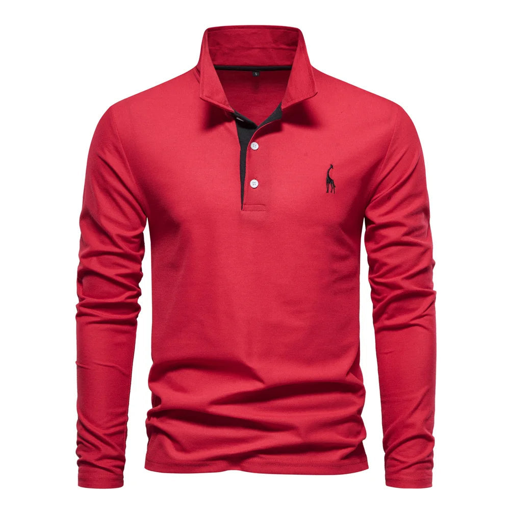 Birk | Langærmet Poloshirt til Herrer med Knapper - Freya Kobenhavn