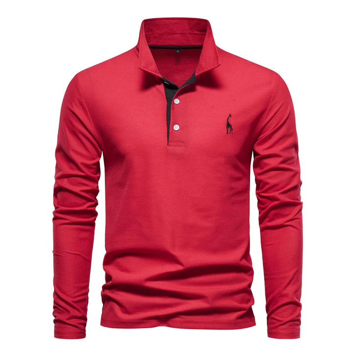 Birk | Langærmet Poloshirt til Herrer med Knapper - Freya Kobenhavn