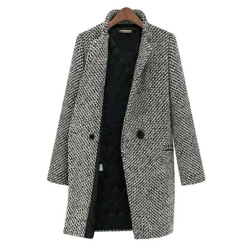 Dagmar | Elegant Frakke med Houndstooth Mønster - Freya Kobenhavn