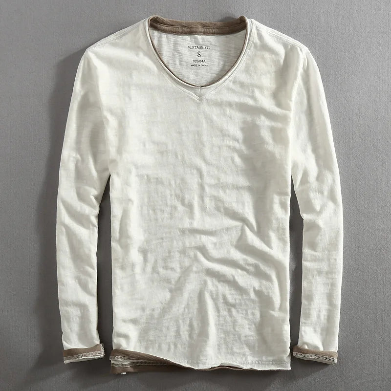Felix | Herre V-hals Langærmet T-shirt - Freya Kobenhavn
