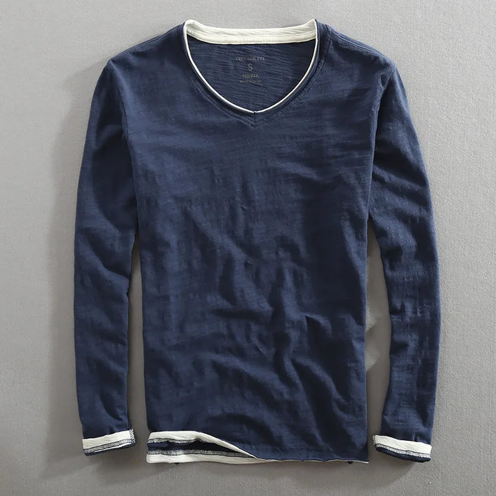 Felix | Herre V-hals Langærmet T-shirt - Freya Kobenhavn
