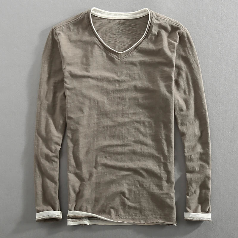 Felix | Herre V-hals Langærmet T-shirt - Freya Kobenhavn