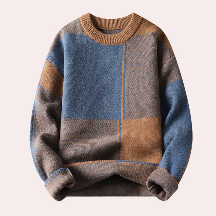 Valdemar | Herresweater med Komfortabel Pasform og Markant Mønster - Freya Kobenhavn