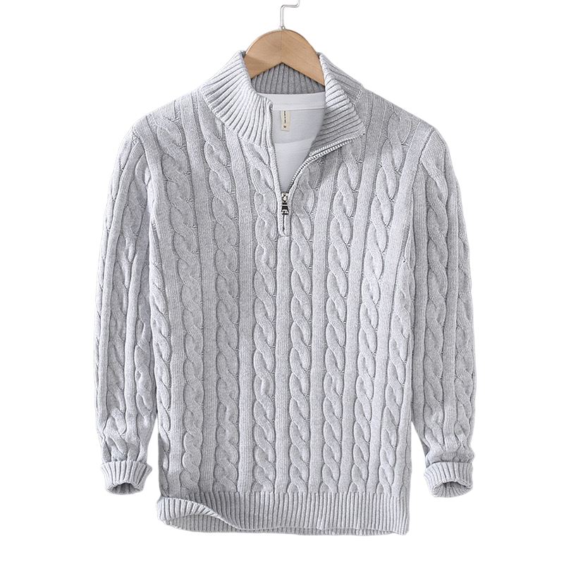 Nils™ | Kabelsweater med lynlås - Freya Kobenhavn