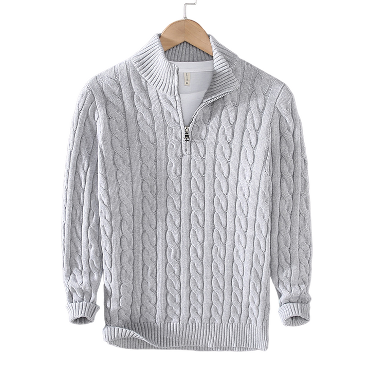 Nils™ | Kabelsweater med lynlås - Freya Kobenhavn