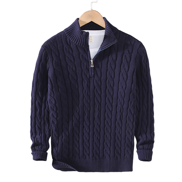 Nils™ | Kabelsweater med lynlås - Freya Kobenhavn