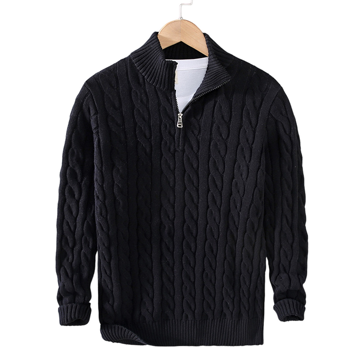 Nils™ | Kabelsweater med lynlås - Freya Kobenhavn