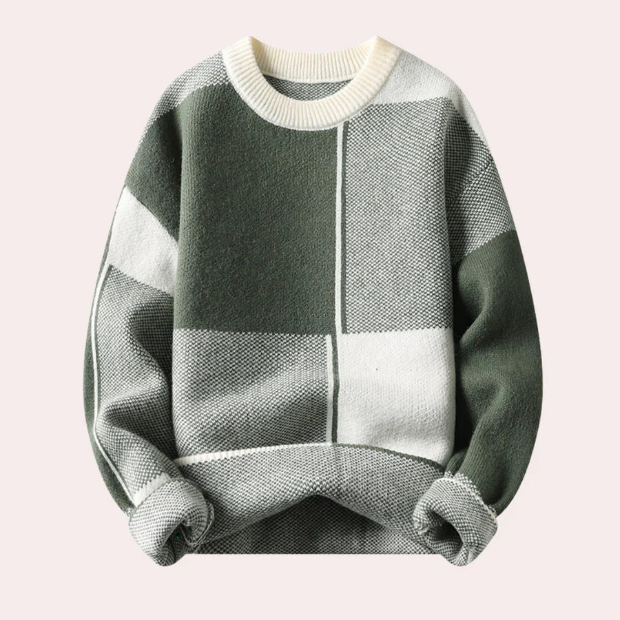 Valdemar | Herresweater med Komfortabel Pasform og Markant Mønster - Freya Kobenhavn