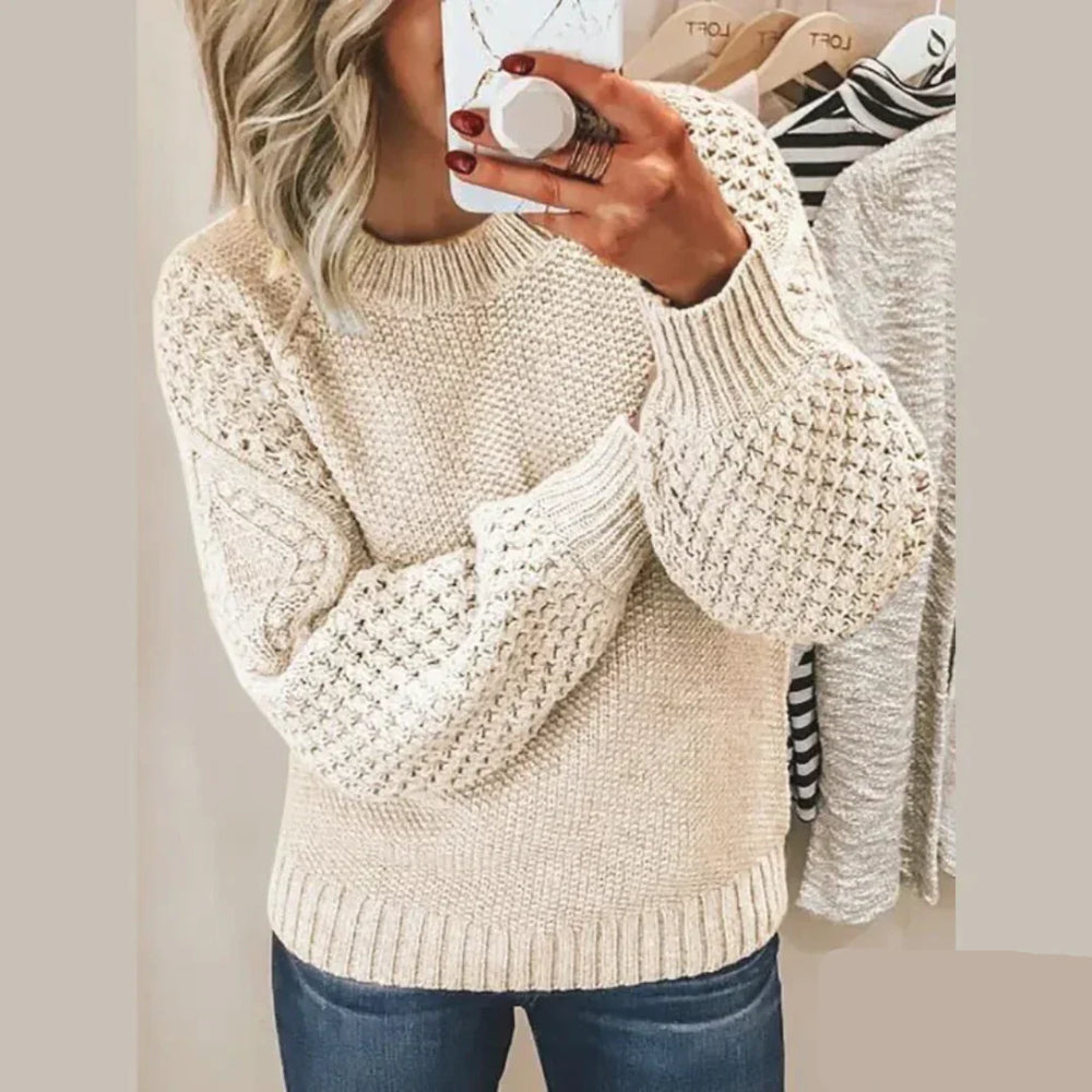 Kayla™ | Stilfuld Tekstureret Strik-Sweater - Freya Kobenhavn