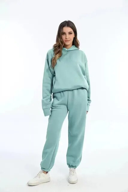 Jasmin | Dame Komfortabelt Hoodie Sæt Med Bukser - Freya Kobenhavn