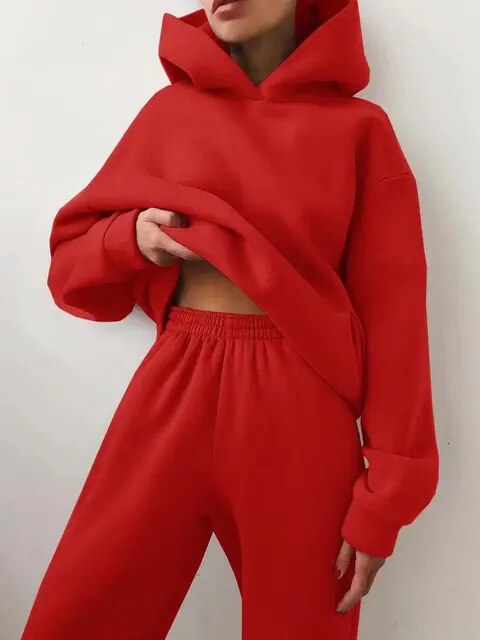 Jasmin | Dame Komfortabelt Hoodie Sæt Med Bukser - Freya Kobenhavn