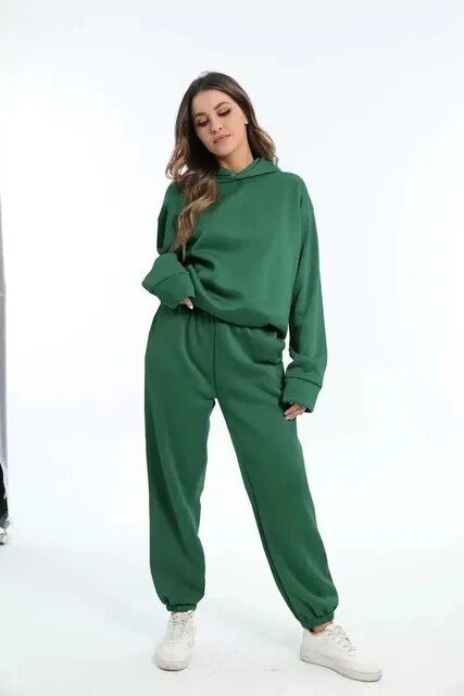 Jasmin | Dame Komfortabelt Hoodie Sæt Med Bukser - Freya Kobenhavn