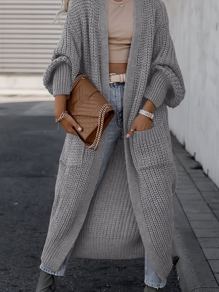 Agnete | Vinter Lang Strikket Cardigan Dame