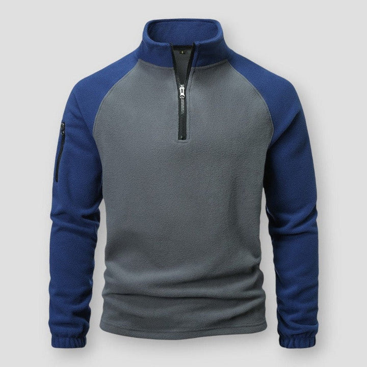 Hemming | Herre Sweatshirt med Lynlås og Kontrastærmer - Freya Kobenhavn