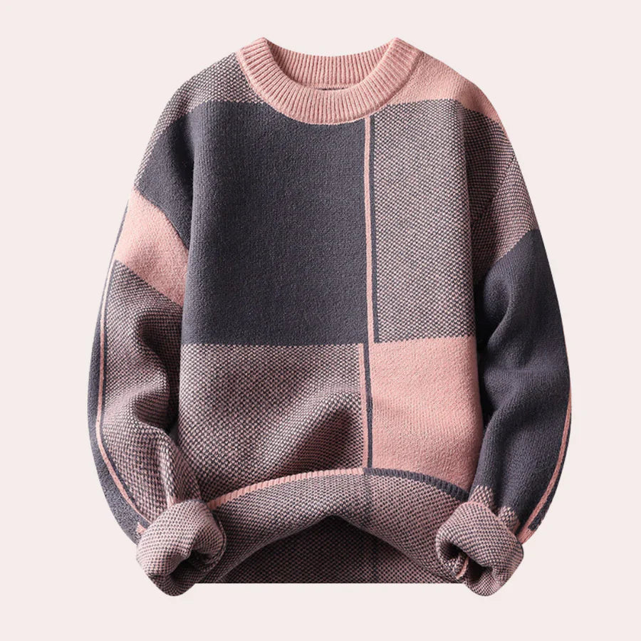 Valdemar | Herresweater med Komfortabel Pasform og Markant Mønster - Freya Kobenhavn