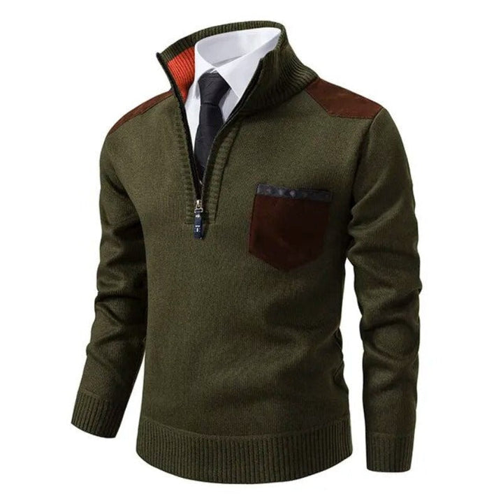 Magnus | Herresweater med Lynlås og Lomme Detalje - Freya Kobenhavn