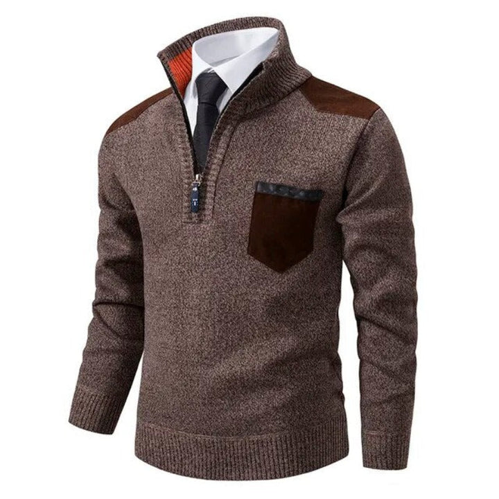 Magnus | Herresweater med Lynlås og Lomme Detalje - Freya Kobenhavn