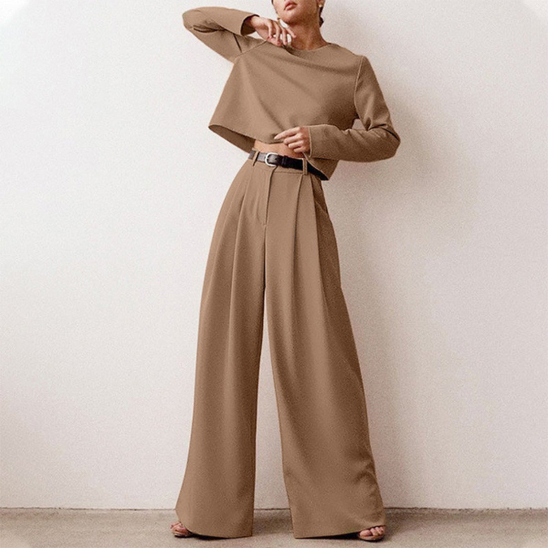 Isolde | Dame Sort Crop Top Og Bukser Sæt - Freya Kobenhavn