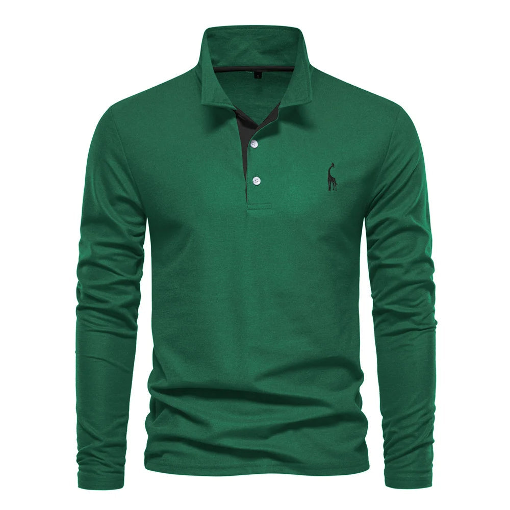 Birk | Langærmet Poloshirt til Herrer med Knapper - Freya Kobenhavn