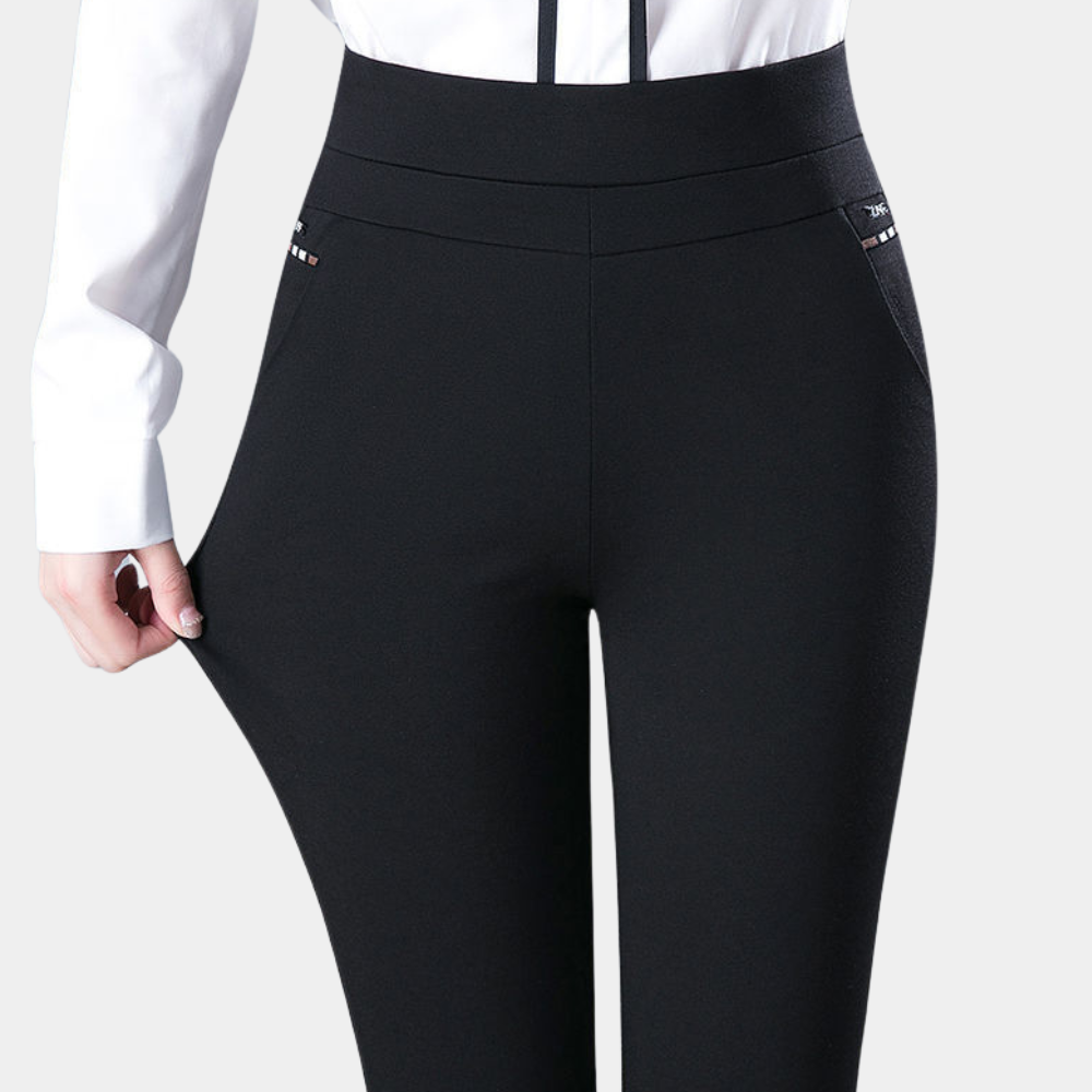 Delphine | Komfortable og Elastiske Slim Fit Bukser - Freya Kobenhavn