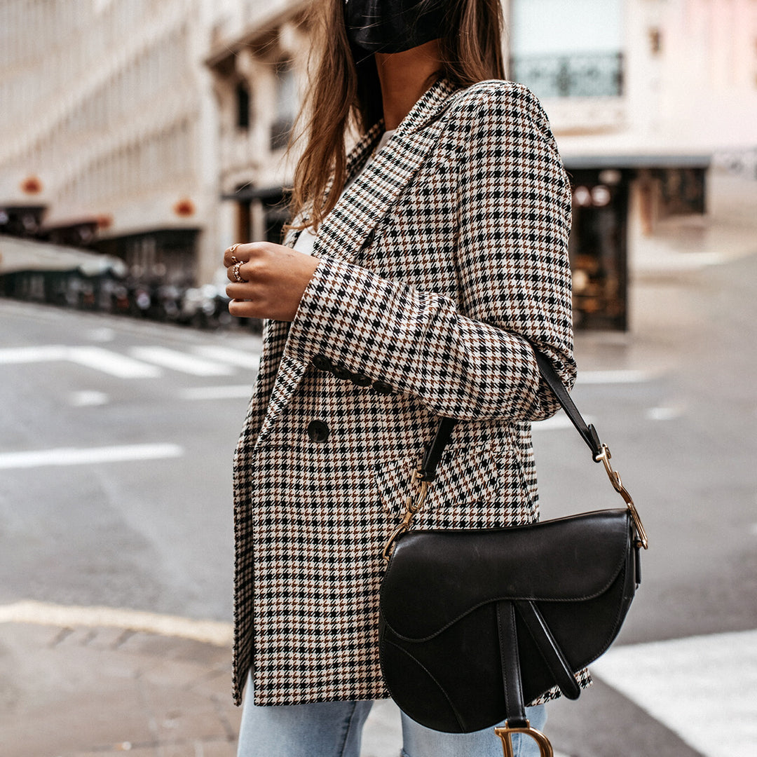 Ellinor | Stilfuld og afslappet ternet blazer - Freya Kobenhavn