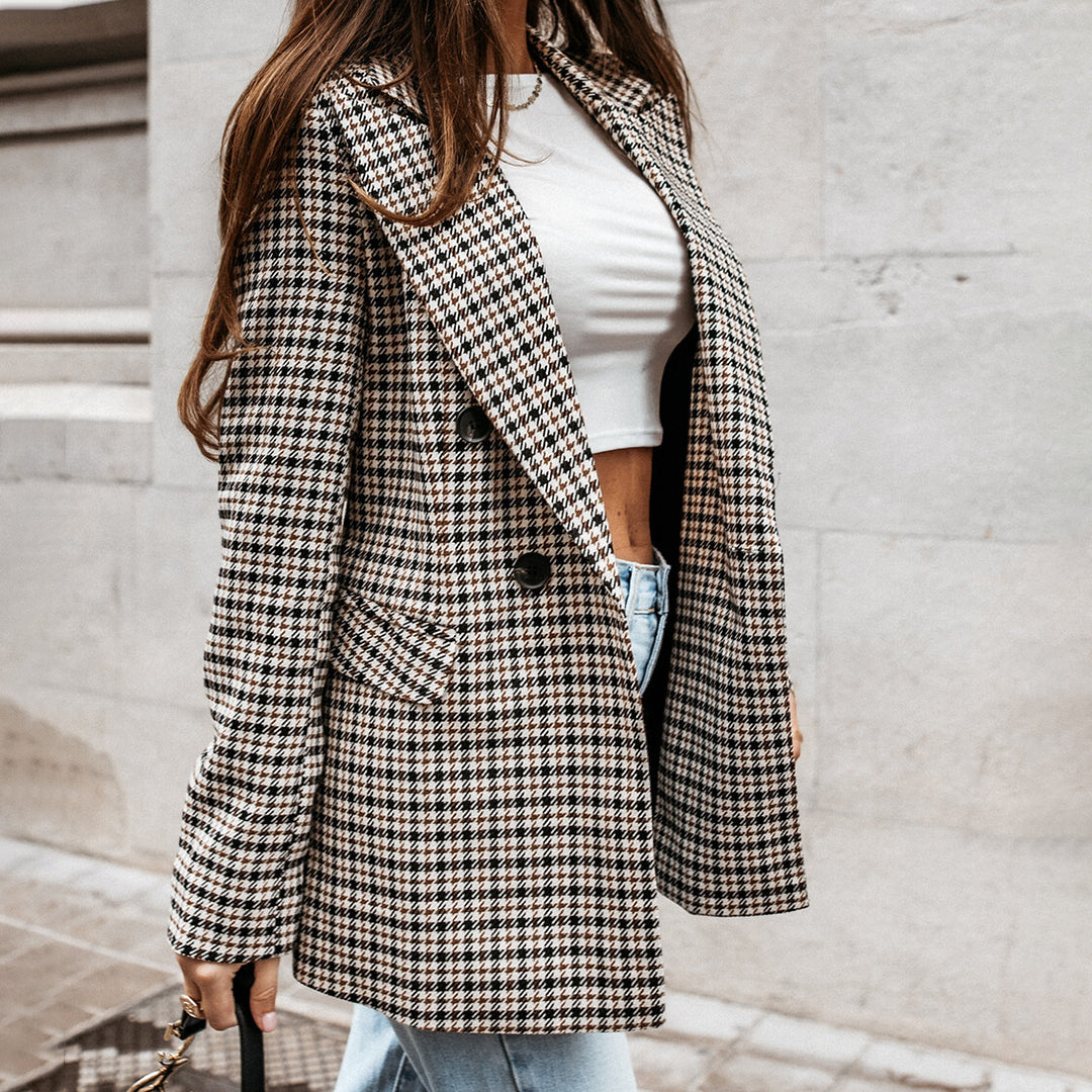 Ellinor | Stilfuld og afslappet ternet blazer - Freya Kobenhavn