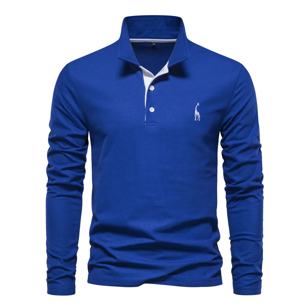 Birk | Langærmet Poloshirt til Herrer med Knapper - Freya Kobenhavn