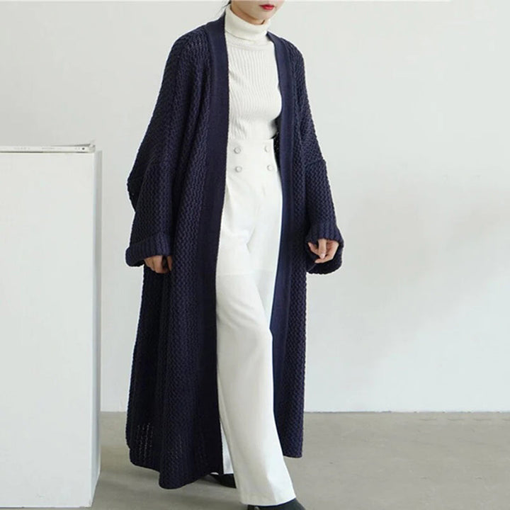 Alette | Hyggelig Lang Strikket Cardigan Dame