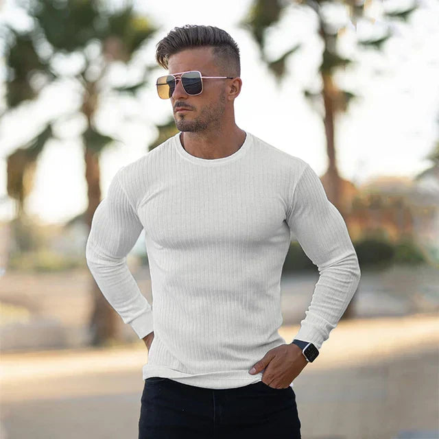 Benny | Herreskjorte med Ribstrik og Slim Fit - Freya Kobenhavn