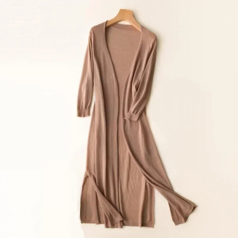 Josefine™ | Lang Åben-Front Cardigan - Freya Kobenhavn