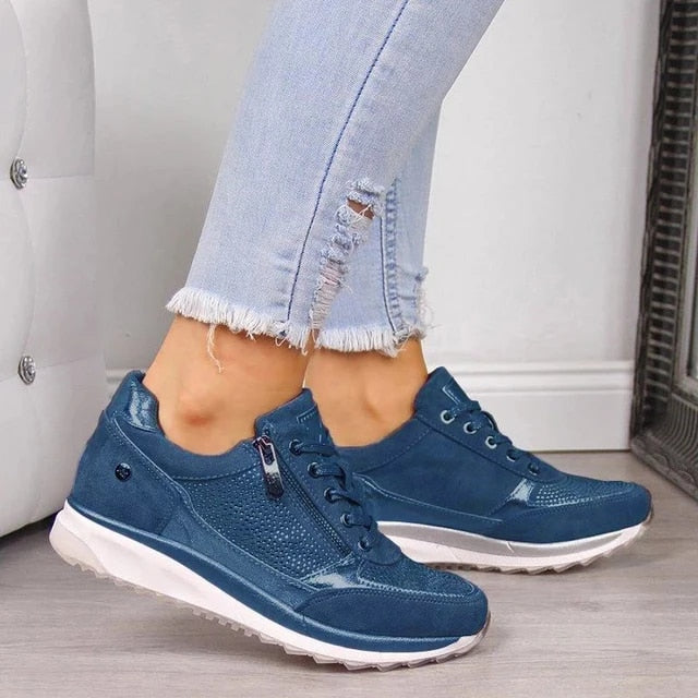 Aage | Smarte Metalliske Sneakers Med Lynlås - Freya Kobenhavn