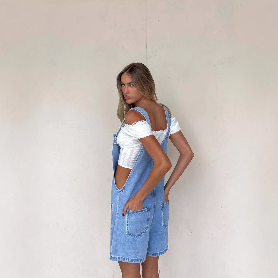 Josepha | Afslappet Playsuit med Knapper og Lommer - Freya Kobenhavn