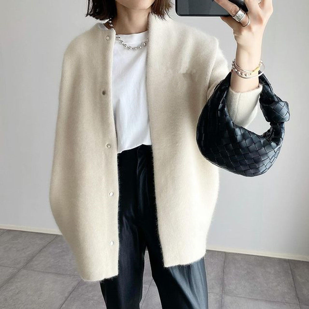 Christella | Women’s Oversized Knit Sweater with Button Closure - Freya Kobenhavn