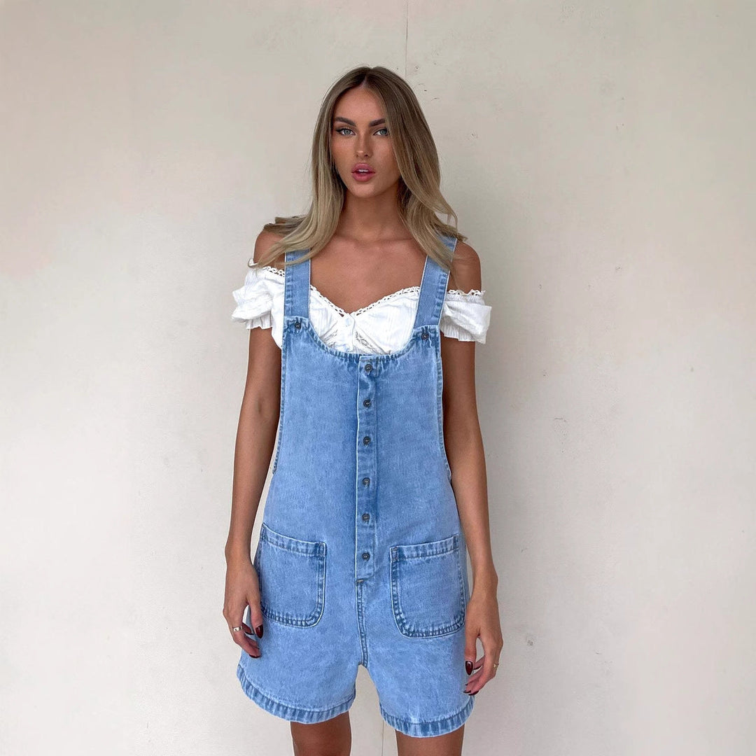 Josepha | Afslappet Playsuit med Knapper og Lommer - Freya Kobenhavn