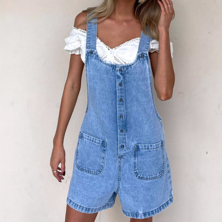 Josepha | Afslappet Playsuit med Knapper og Lommer - Freya Kobenhavn