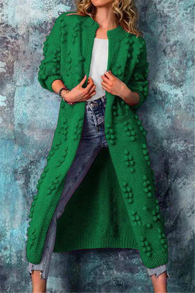 Sandra | Dame Chunky Strik Cardigan med Knappe Detaljer - Freya Kobenhavn