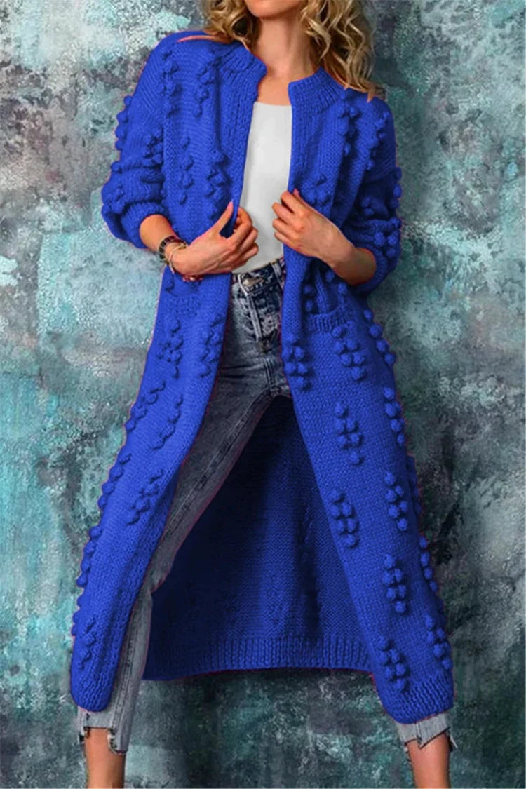 Sandra | Dame Chunky Strik Cardigan med Knappe Detaljer - Freya Kobenhavn
