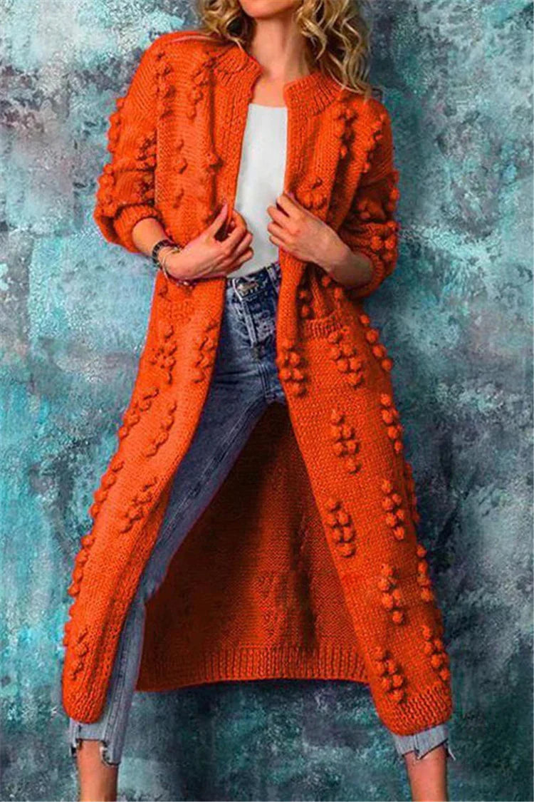 Sandra | Dame Chunky Strik Cardigan med Knappe Detaljer - Freya Kobenhavn