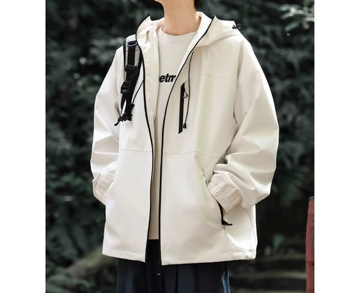 Louise | Mænds Jakke med Hætte og Lynlås i Afslappet Pasform - Freya Kobenhavn