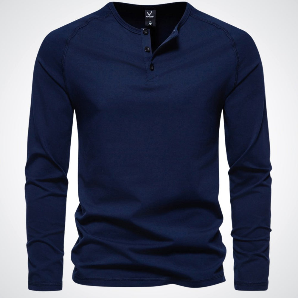 Joachim | Herre Casual Langærmet Henley Shirt - Freya Kobenhavn