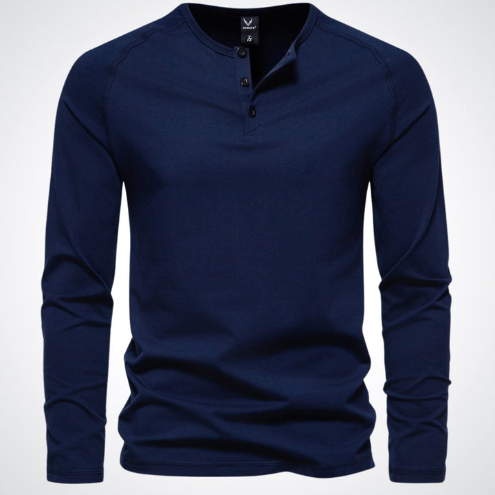 Joachim | Herre Casual Langærmet Henley Shirt - Freya Kobenhavn