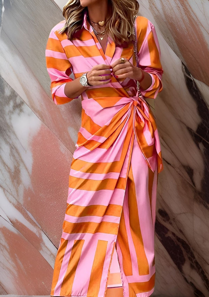 Amalia™ | Slå om-kjole med print - Freya Kobenhavn