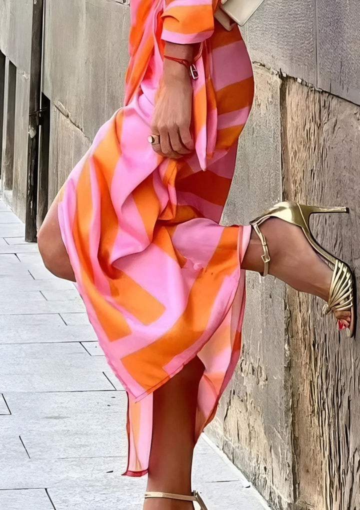 Amalia™ | Slå om-kjole med print - Freya Kobenhavn