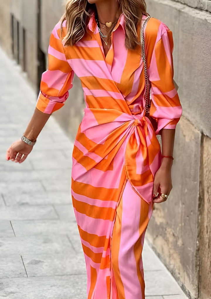Amalia™ | Slå om-kjole med print - Freya Kobenhavn